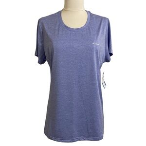 New COLUMBIA Womens Outdoor Blue Wicking Short Sleeve Tee Size XL